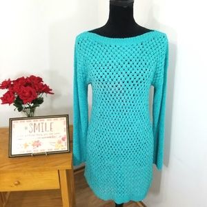 NWT Soft Surroundings Crochet Knit Tunic Dress